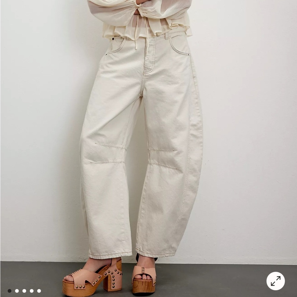 Free People Good luck denim barrel leg jean (we the free)